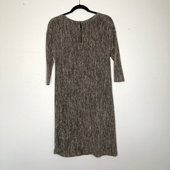 Soft Surroundings Gray Heathered 1/2 Sleeve Dress - Picture 4 of 4